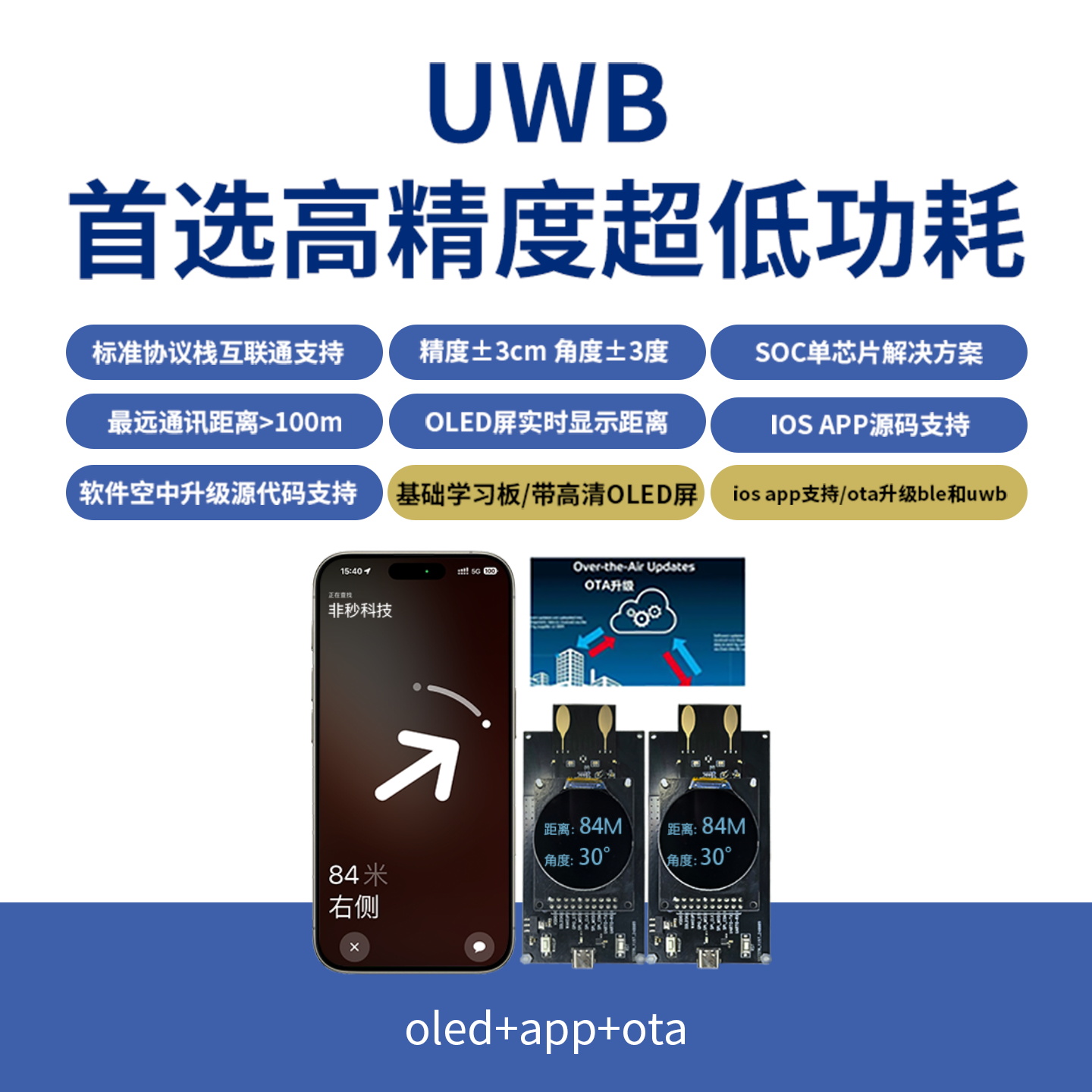 基础学习板+高清OLED屏 +iOS APP支持+OTA升级